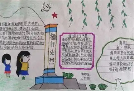 2020清明节手抄报大全图片清明节手抄报简单漂亮