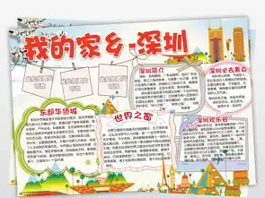 深圳小报我爱家乡祖国手抄报电子小报图片素材psd模板下载94.14mb其他大全其他