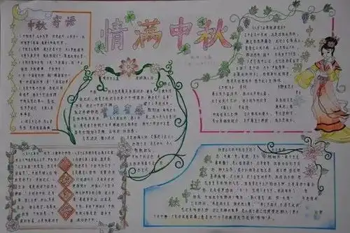 中秋节手抄报来了,快给孩子收藏
