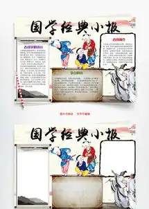 古风读书小报模板