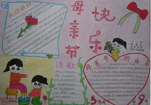 母亲节手抄报母亲节快乐20字