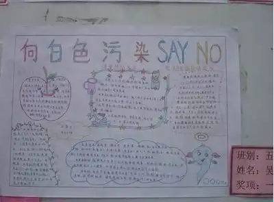 白色污染的手抄报