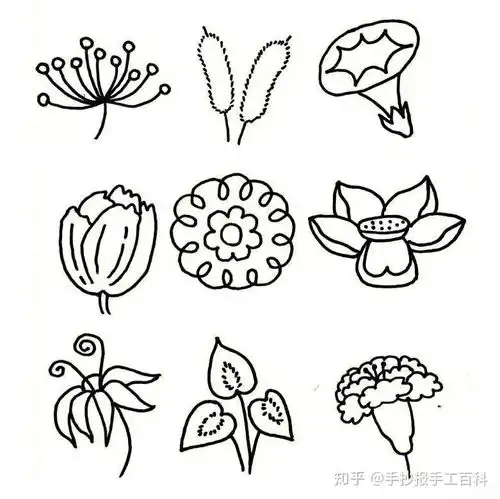 花卉类花边图案素材手抄报手账适用