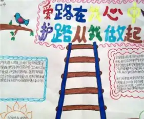 爱路护路手抄报花脸,笑脸