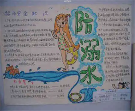 防溺水手抄报游泳时耳朵进水怎么办