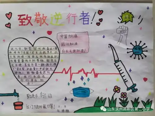 防疫自护高新区第二小学师生在行动系列之三小手拉大手,致敬最美逆行者