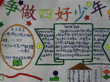 手抄报图片争做四好少年