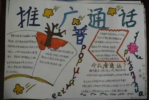 推广普通话,我们在行动初2018级手抄报活动