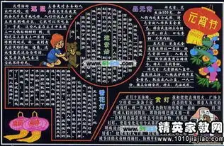 元宵节黑板报图片高中