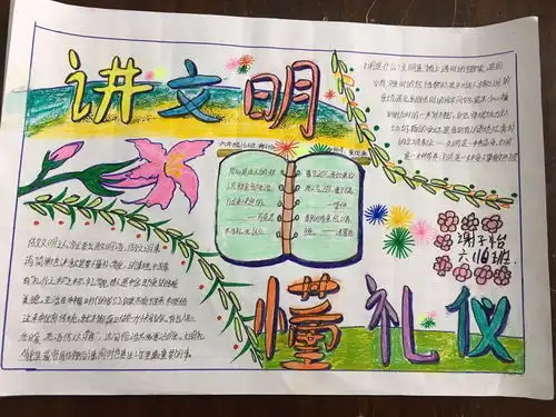 魏县第三完小开展了文明礼仪伴我行手抄报比赛