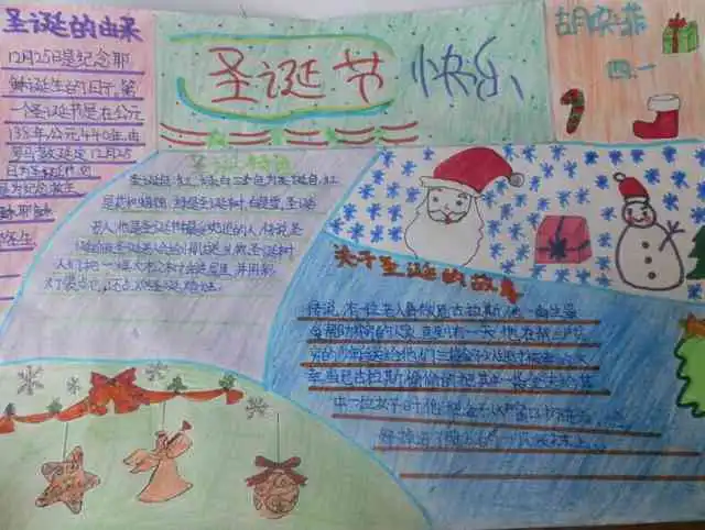 圣诞节手抄报我的圣诞老人