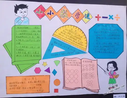 小小数学谜手抄报图片资料