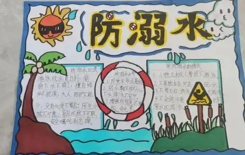 德岭山学校高年级学生缤纷暑假,安全不放假手抄报展评