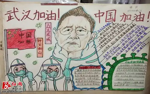 麻阳101幅抗疫有我亲子手抄报为抗疫鼓劲