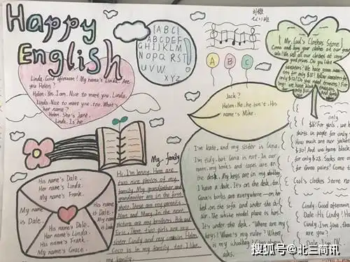 杭口镇中学举行英语手抄报大赛