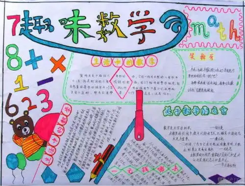小学三年级a4纸的数学手抄报图片