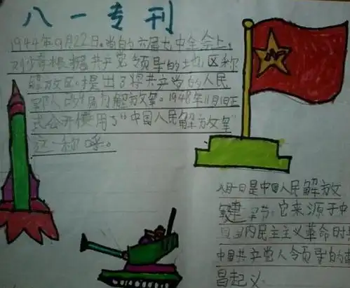 八一建军节手抄报永不退缩的精神