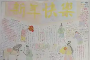 热闹非凡又简单的元旦手抄报