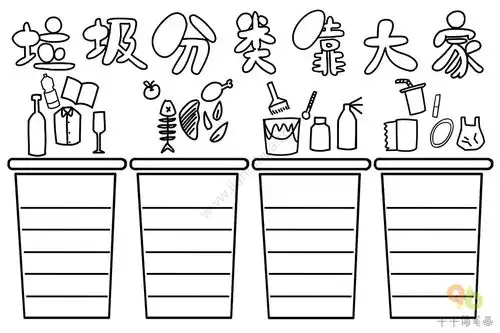 最新小学生垃圾分类手抄报模板