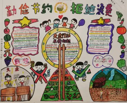 厉行节约,反对浪费主题手抄报网上投票啦