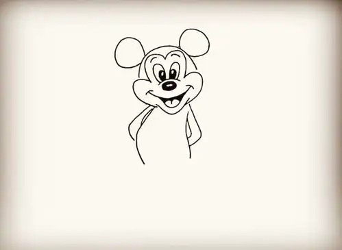 简笔画米老鼠巧手教育