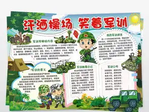 汗洒操场笑着军训小报暑假军训小报手抄模板图片素材psd下载90.63mb暑假手抄报大全寒暑假手抄报