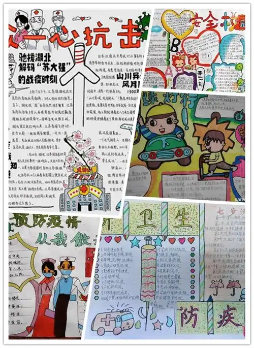 杏林小学开展小手牵大手同创文明城系列活动我眼中的文明手抄报展示
