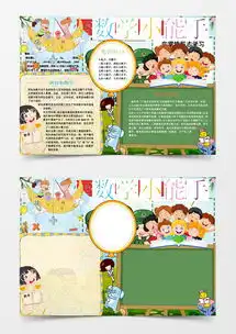 可爱小学生数学小报学科手抄报word模板下载熊猫办公