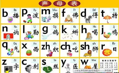 求小学拼音,声母韵母表