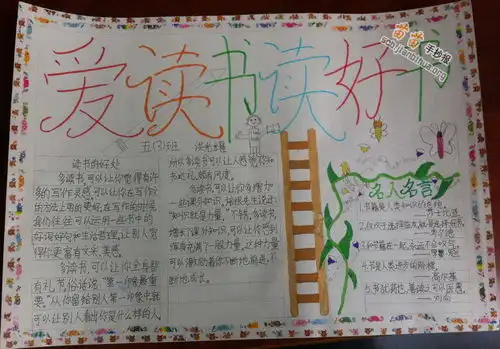 爱读书读好书手抄报图片资料