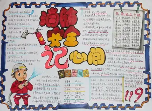 宜昌市首届火焰蓝中小学生消防主题手抄报大赛优秀作品展