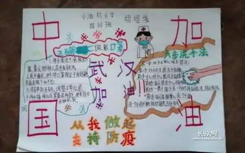 编童谣画手抄报定州小学生这些战疫作品真暖心定州频道长城网