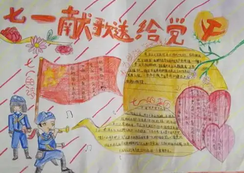 关于爱国建党的手抄报简单漂亮建党100周年手抄报简单又好看