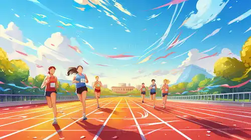运动员们正在最后的冲刺插画图片素材下载jpg格式熊猫办公