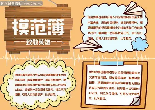 模范名人英雄手抄报
