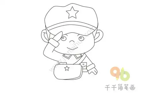 雷锋叔叔简笔画怎么画
