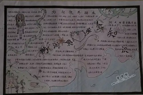 防溺水安全知识手抄报图片