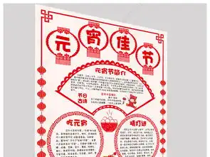 word竖版2018剪纸元宵佳节小报图片模板下载