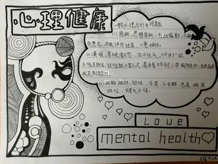 我手绘我心,给心灵一片晴空记初一年级心理手抄报比赛