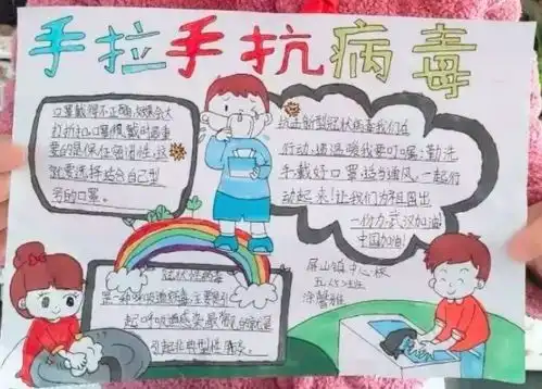 战胜疫情手抄报一