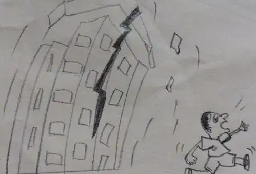 怎样画地震的简笔画