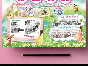 春天来了小报亲子春游植树节手抄小报模板图片下载