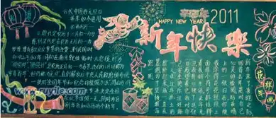 迎新年黑板报不一样的新年