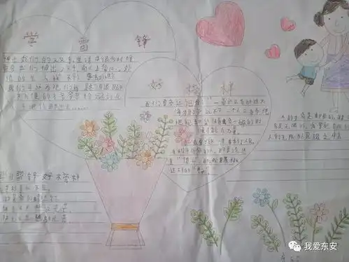 雷锋精神牢记在心,东安明德学子用手抄报表达心声