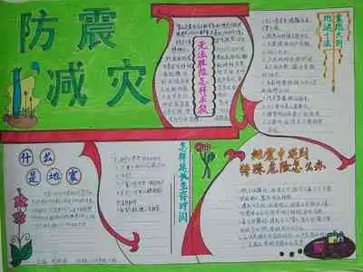 防震减灾手抄报防灾减灾日