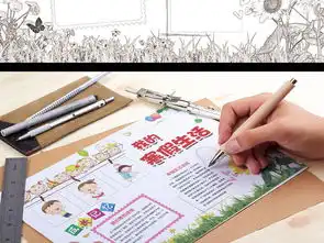 小学生寒假暑假旅游电子手抄报小报模板图片素材psd下载121.85mb暑假手抄报大全寒暑假手抄报