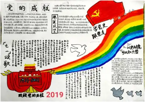 学党史正青春丨常宁二中党史手抄报主题板报展示