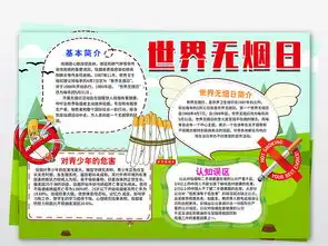 吸烟有害健康世界禁烟日小报手抄报卡通a3a4模板图片素材无烟日手抄报大全psd下载15.59mb纪念日手抄报