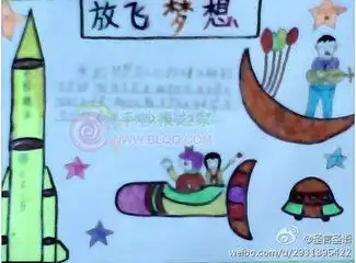 放飞梦想手抄报图片