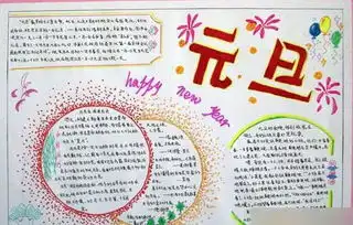 元旦手抄报版面设计